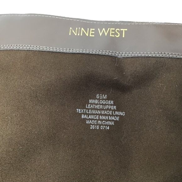 Nine West Brown Suede Blogger Harness Mid Calf High Boots - Picture 4 of 13